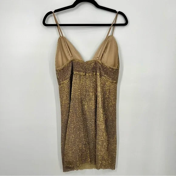 Saylor NYC Frankie Sequin Embroidered Mini Dress Bodycon Sweetheart Swifties M - Picture 5 of 15